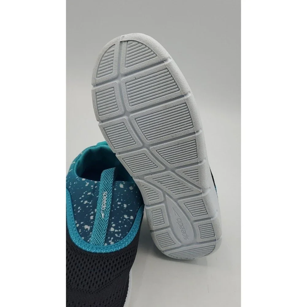 Speedo JUNIORS Girls Black Teal Aqua Skimmer Water Shoe Size Sm 13 - 1 New